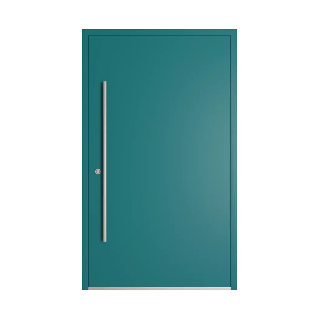 RAL 5021 Water blue entry-doors models dindecor 6005-pvc-black  