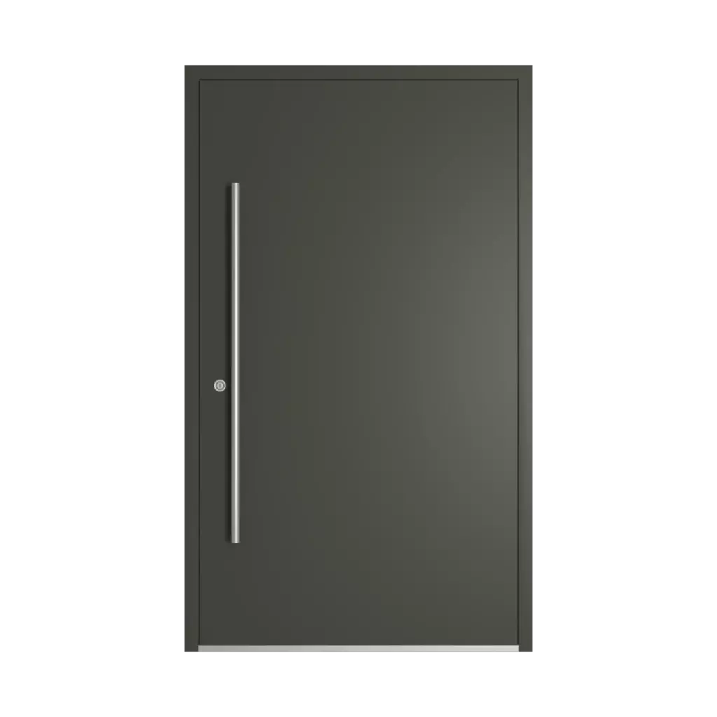 RAL 6006 Grey olive entry-doors models dindecor 5009-black  