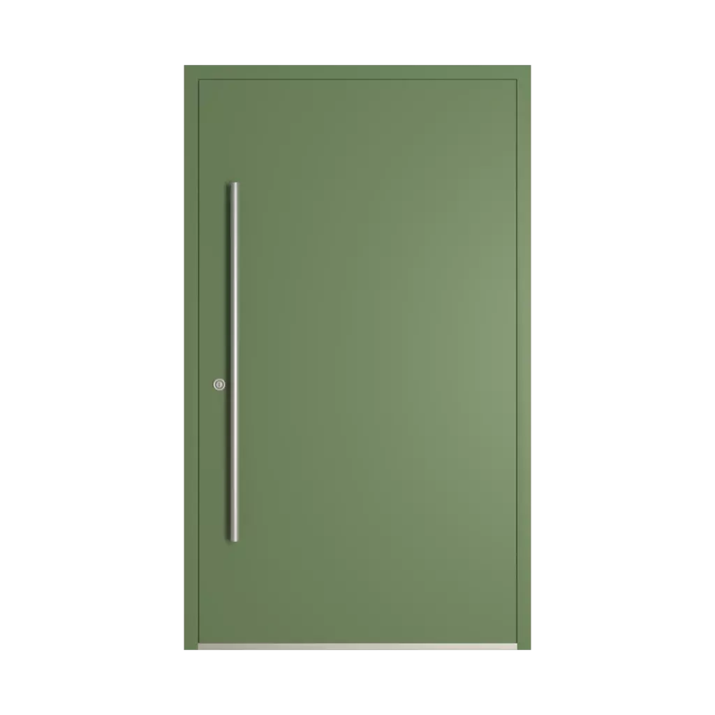 RAL 6011 Reseda green entry-doors models dindecor 6013-pvc  