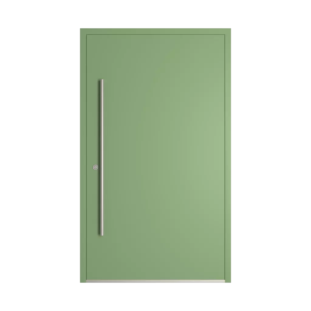 RAL 6021 Pale green entry-doors models dindecor 6005-pvc-black  