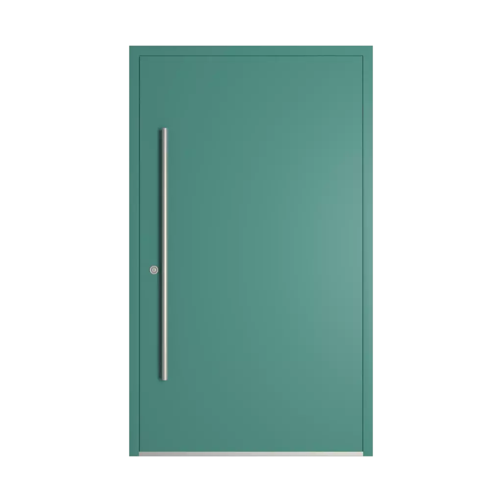 RAL 6033 Mint turquoise entry-doors models dindecor 6132-black  