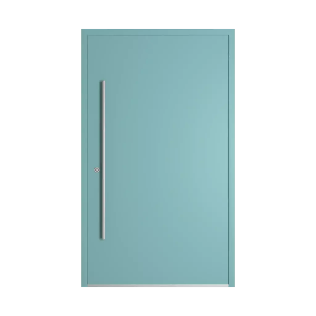 RAL 6034 Pastel turquoise entry-doors models dindecor model-5041  