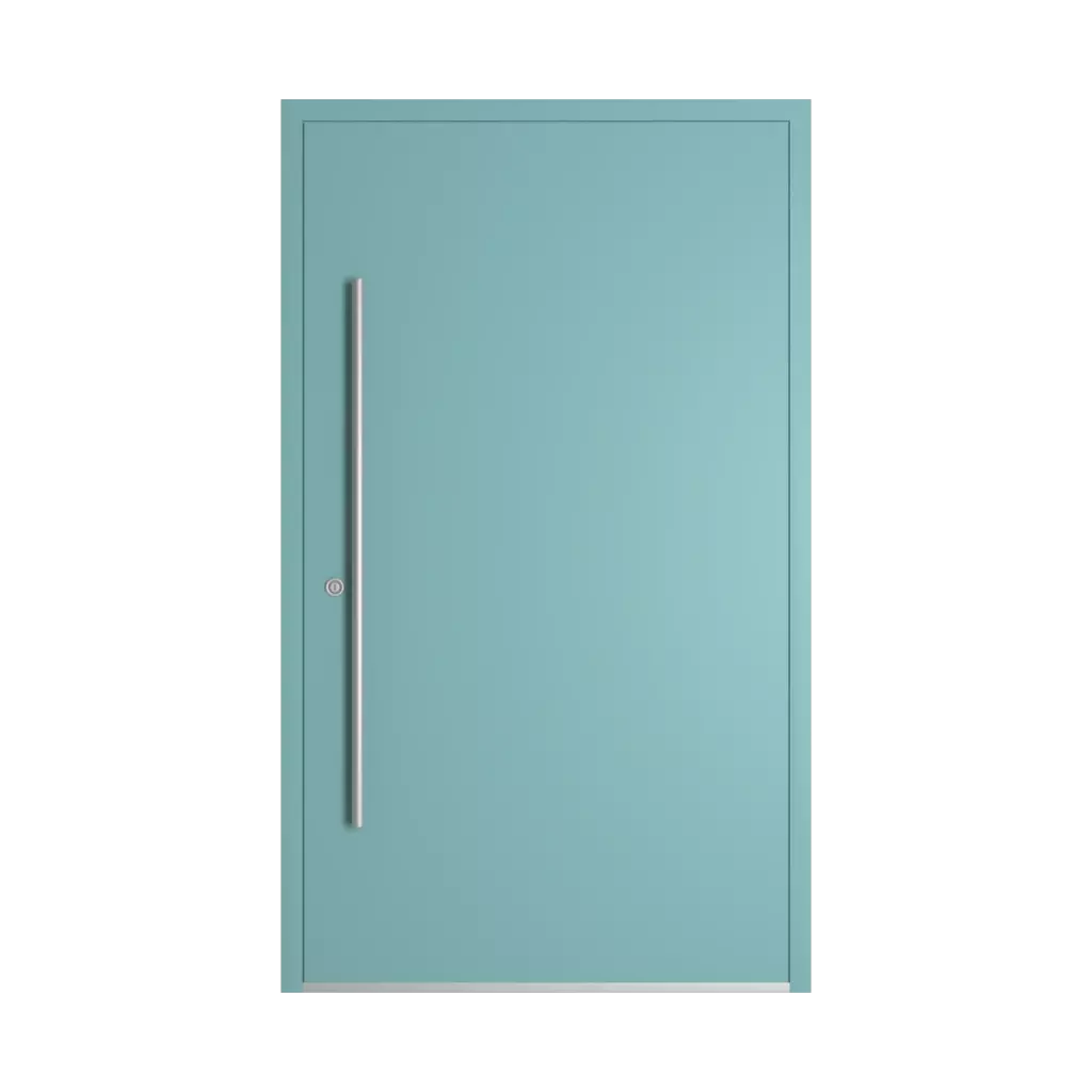 RAL 6034 Pastel turquoise entry-doors models dindecor 6005-pvc-black  