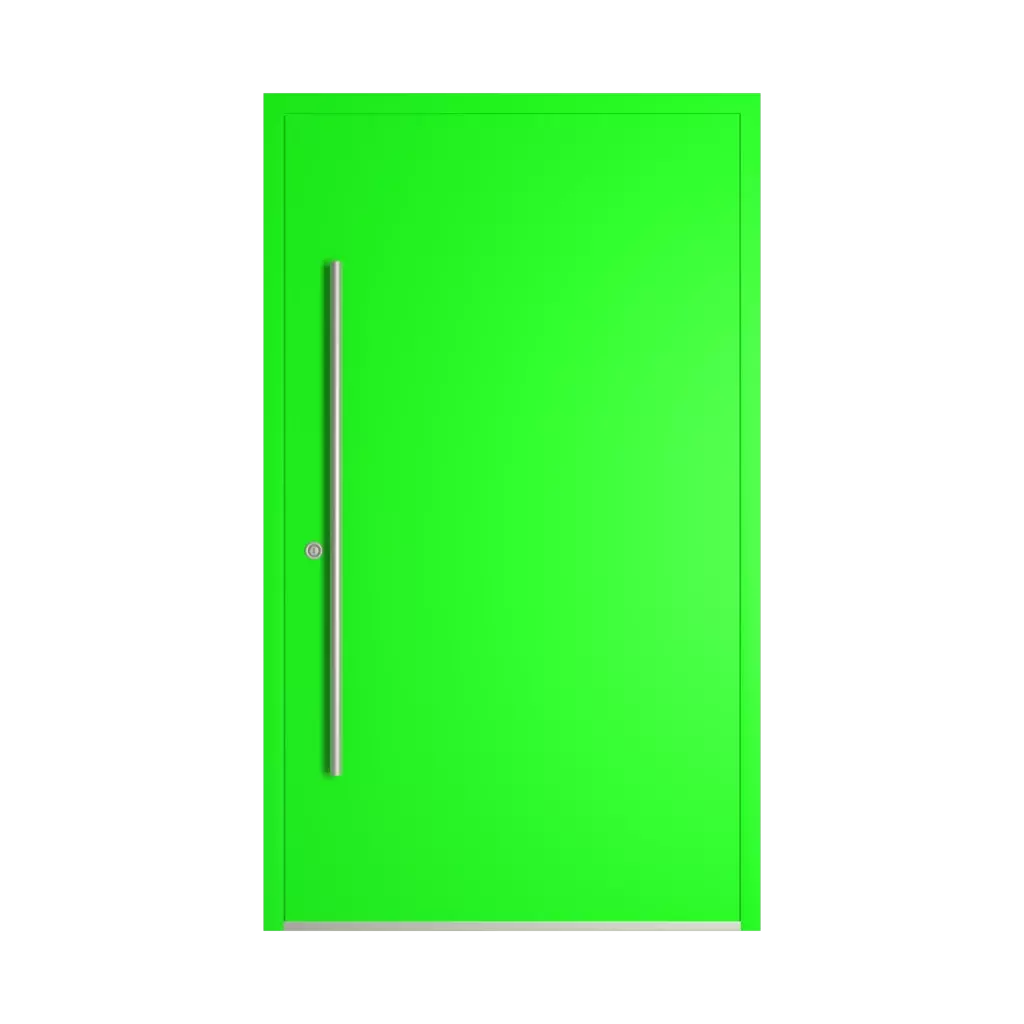 RAL 6038 Luminous green entry-doors models dindecor 6013-pvc  