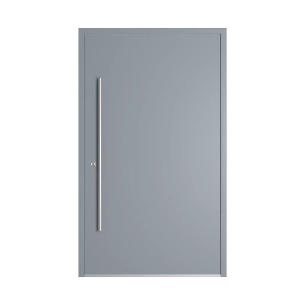 RAL 7001 Silver grey entry-doors models dindecor 6005-pvc-black  