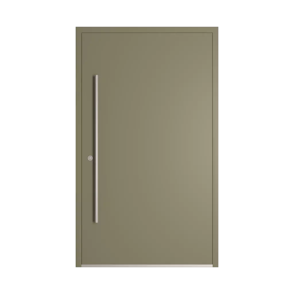 RAL 7002 Olive grey entry-doors models dindecor sk01-beton  