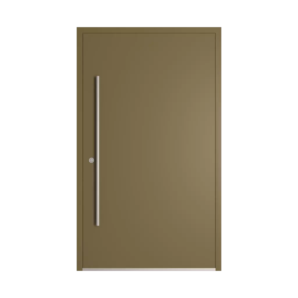 RAL 7008 Khaki grey entry-doors models dindecor gl08  