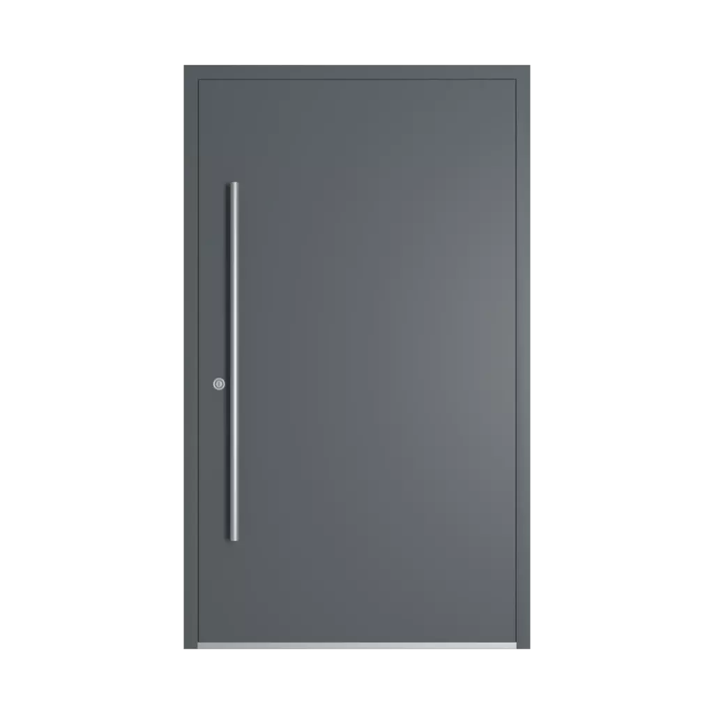 RAL 7012 Basalt grey entry-doors models dindecor 6132-black  