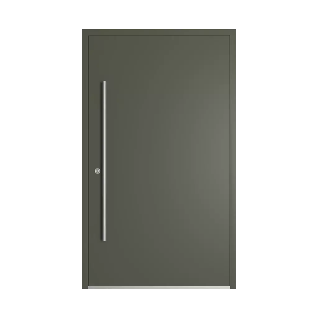 RAL 7013 Brown grey entry-doors models dindecor 6120-pwz  