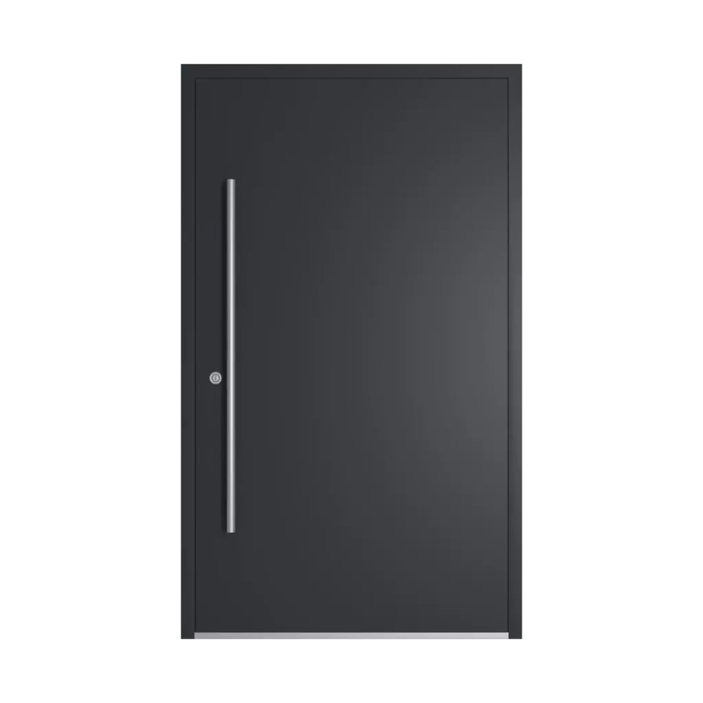 RAL 7021 Black grey entry-doors models dindecor 6005-pvc-black  