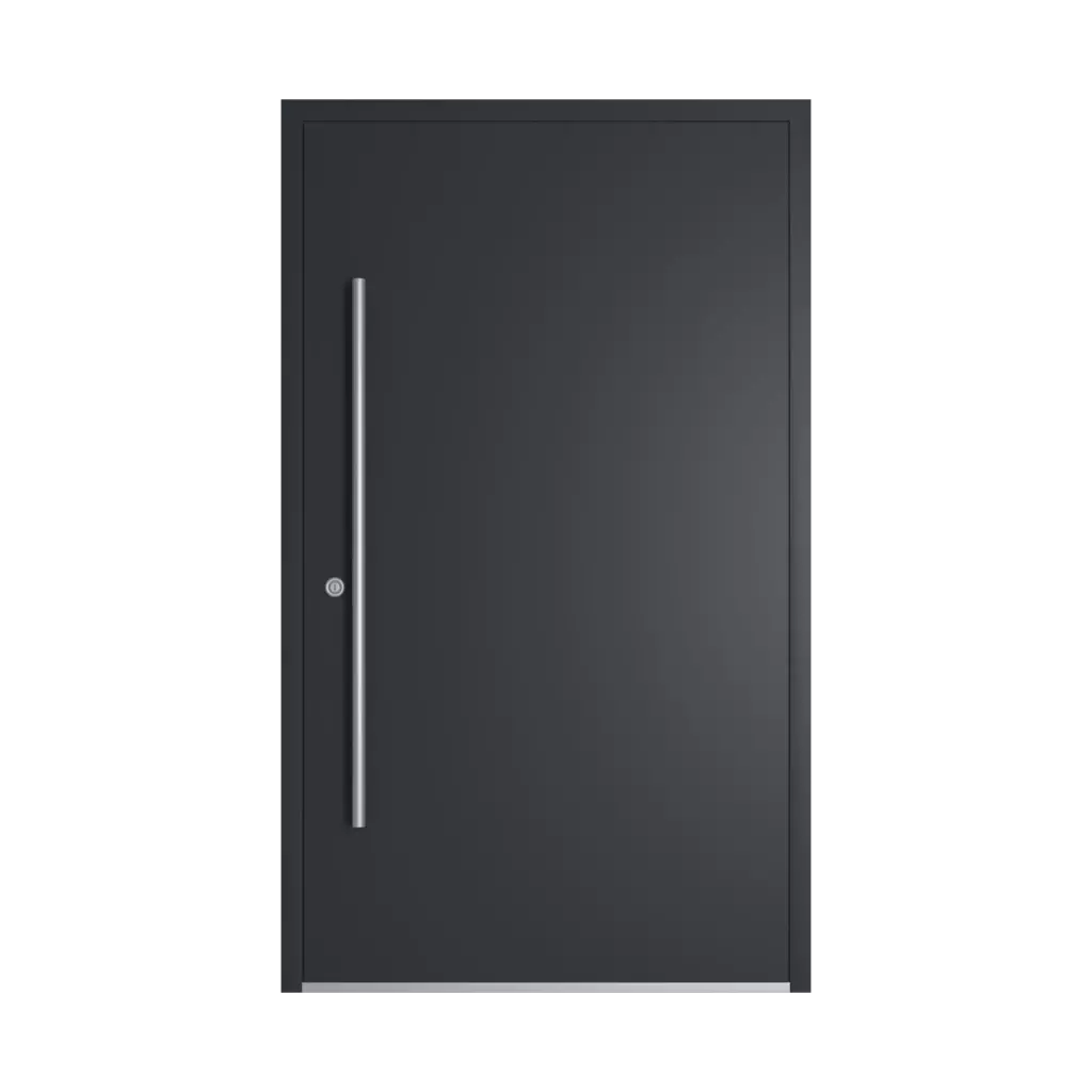 RAL 7021 Black grey entry-doors models dindecor model-6129  