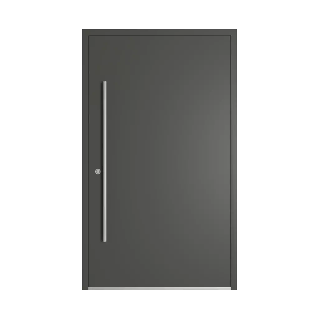 RAL 7022 Umbra grey entry-doors models dindecor 6132-black  