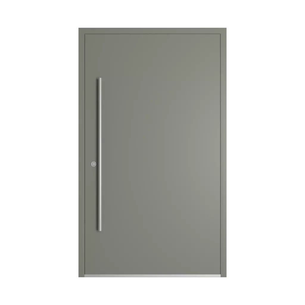 RAL 7023 Concrete grey entry-doors models dindecor 6132-black  