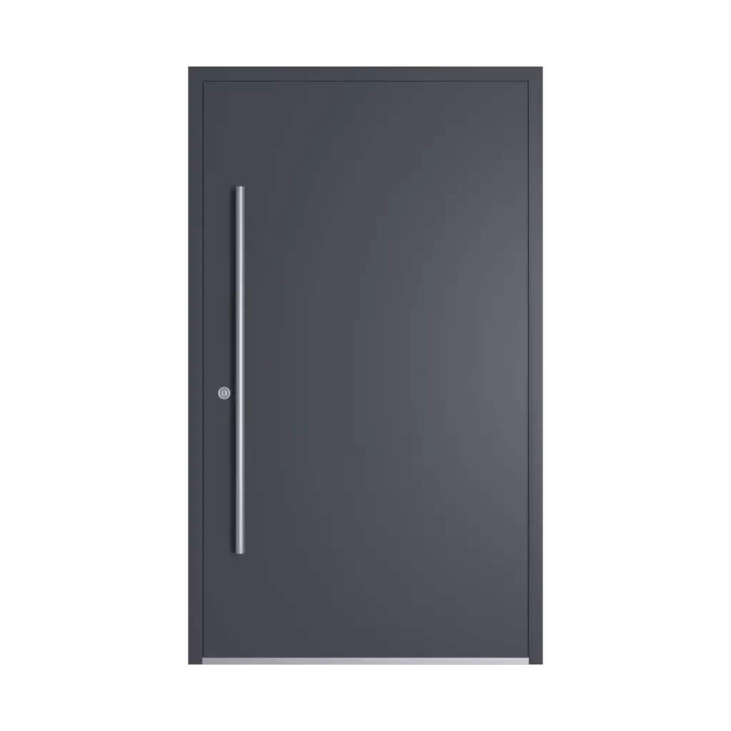 RAL 7024 Graphite grey entry-doors models dindecor 6005-pvc-black  