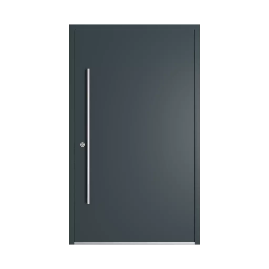 RAL 7026 Granite grey entry-doors models dindecor 6132-black  