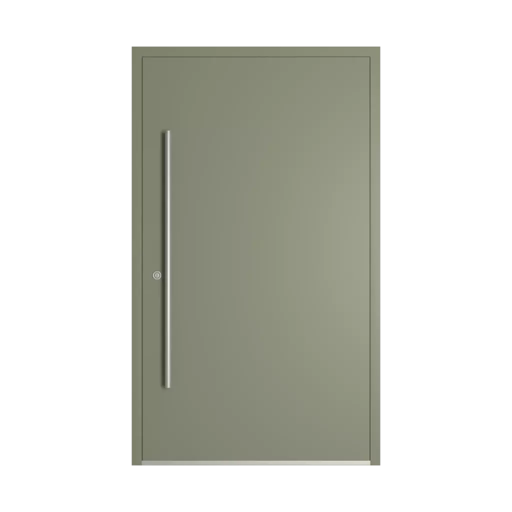 RAL 7033 Cement grey entry-doors models dindecor 6132-black  