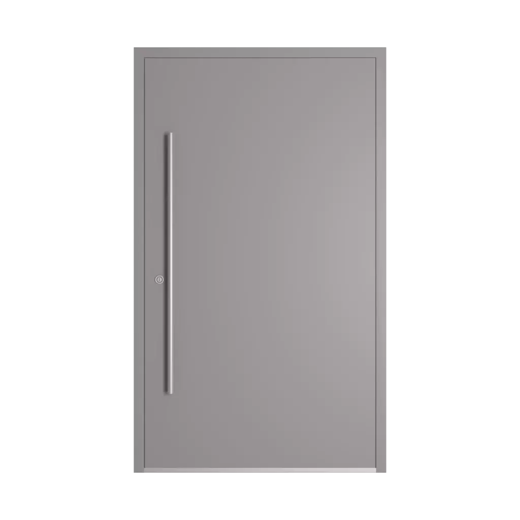 RAL 7036 Platinum grey entry-doors models dindecor 6013-pvc  