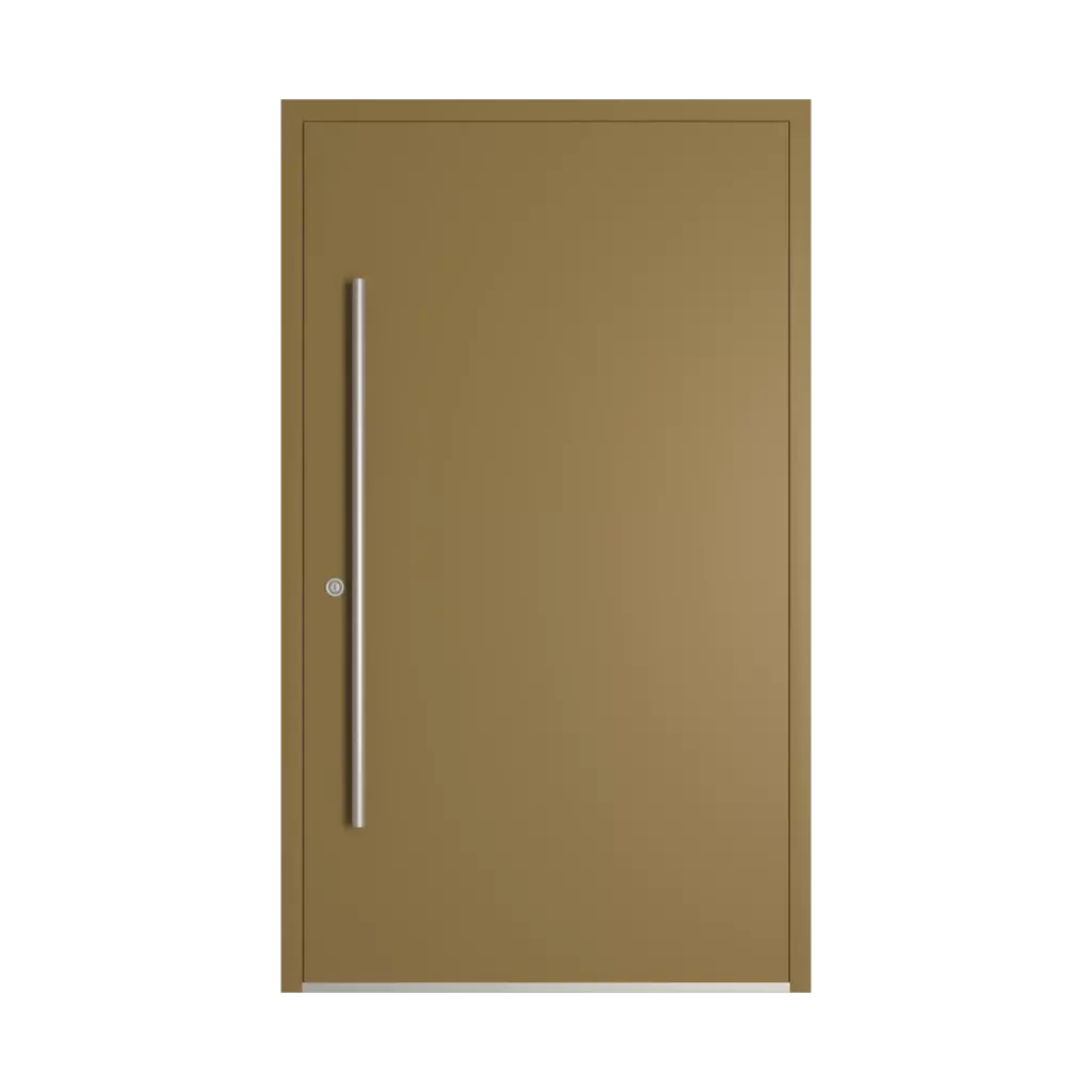 RAL 8000 Green brown entry-doors models dindecor 6013-pvc  