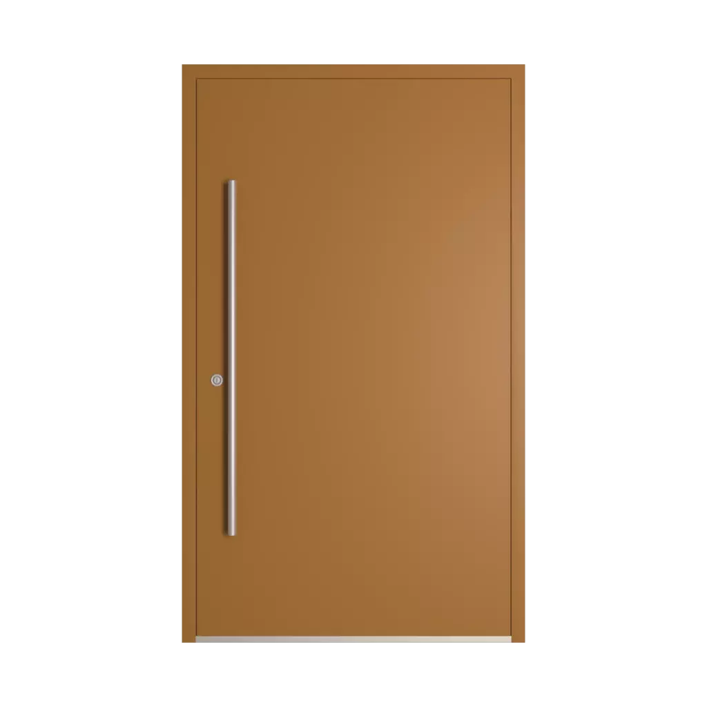 RAL 8001 Ochre brown entry-doors models dindecor sk01-beton  