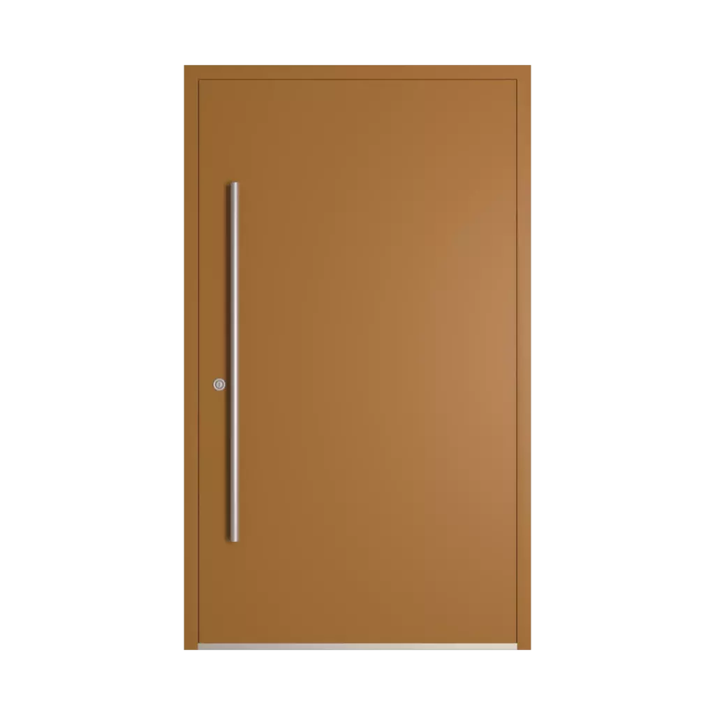 RAL 8001 Ochre brown entry-doors models dindecor 6124-pwz  