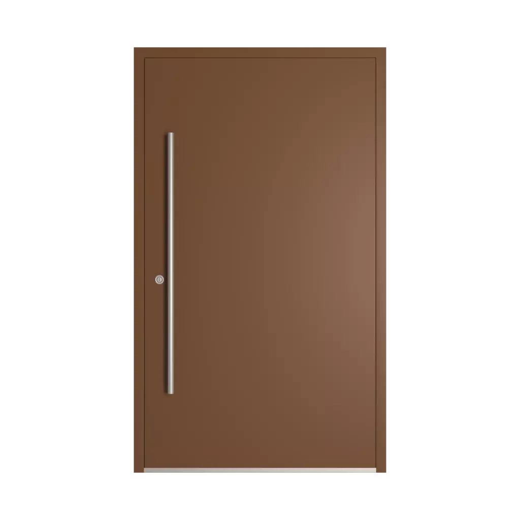 RAL 8007 Fawn brown entry-doors models dindecor 6132-black  