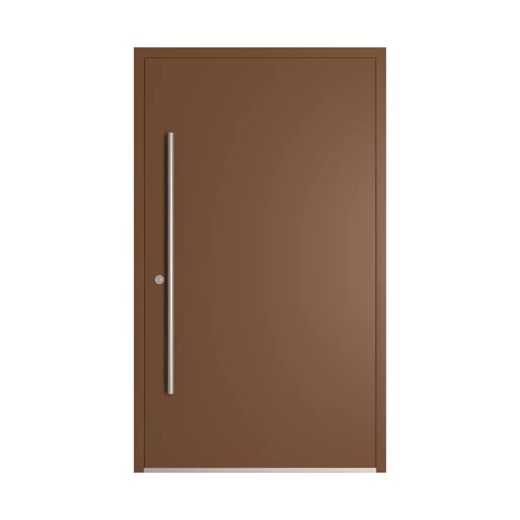 RAL 8007 Fawn brown entry-doors models dindecor 6005-pvc-black  