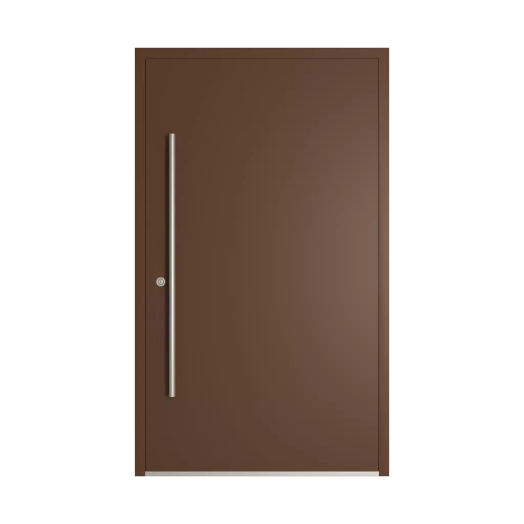 RAL 8011 Nut brown entry-doors models dindecor sk01-beton  
