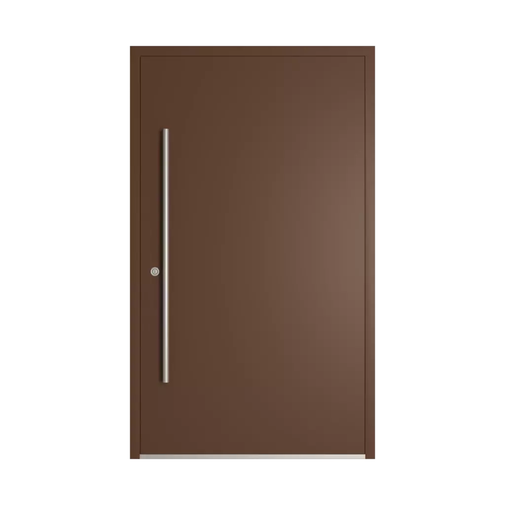 RAL 8011 Nut brown entry-doors models dindecor 6005-pvc-black  