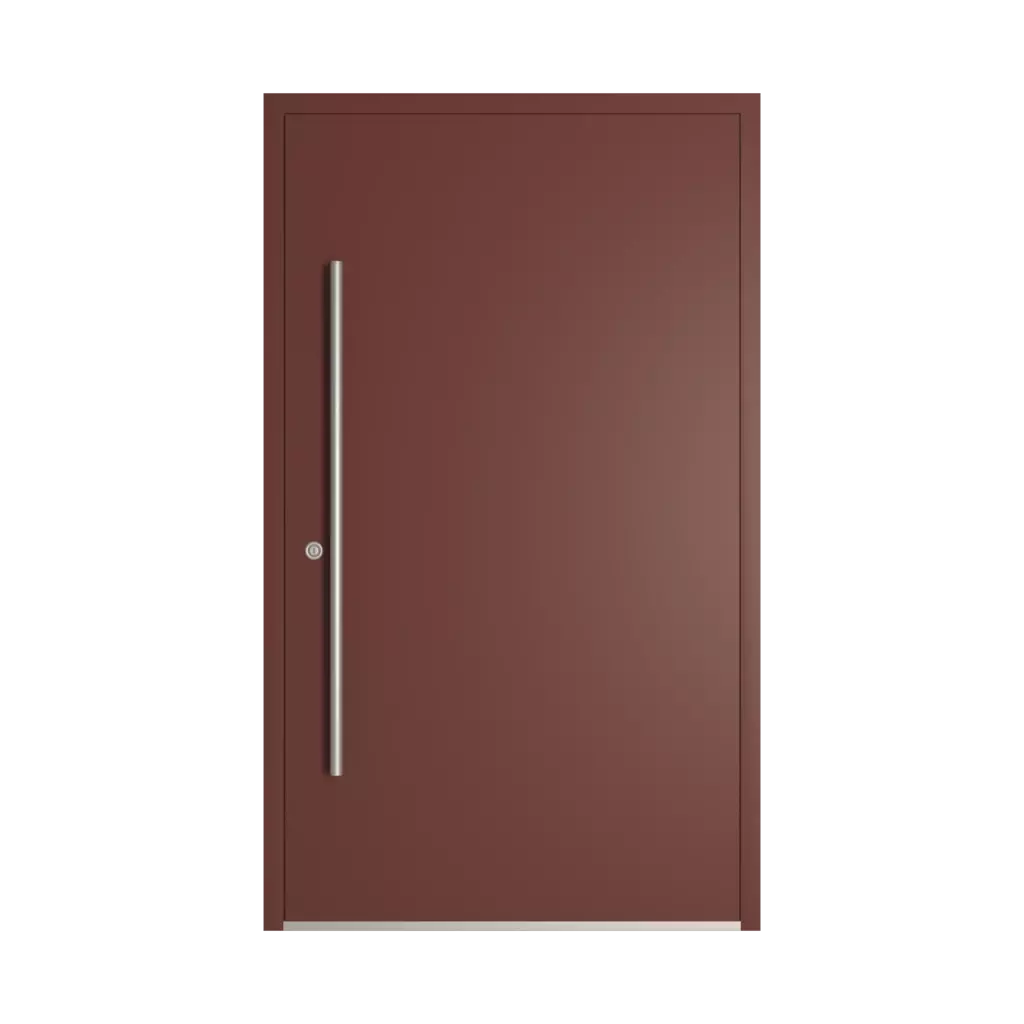 RAL 8012 Red brown entry-doors models dindecor sk06-grey  