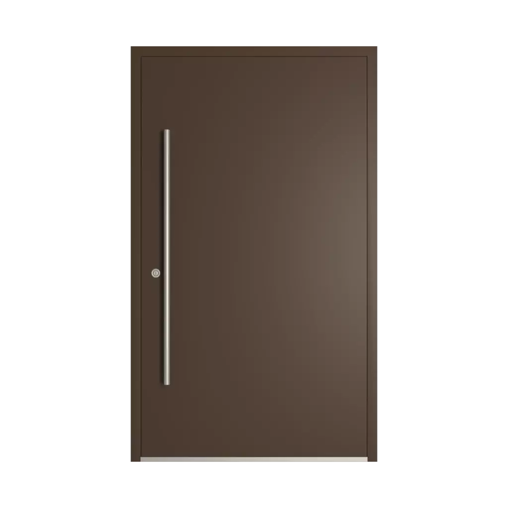 RAL 8014 Sepia brown entry-doors models dindecor sk01-beton  