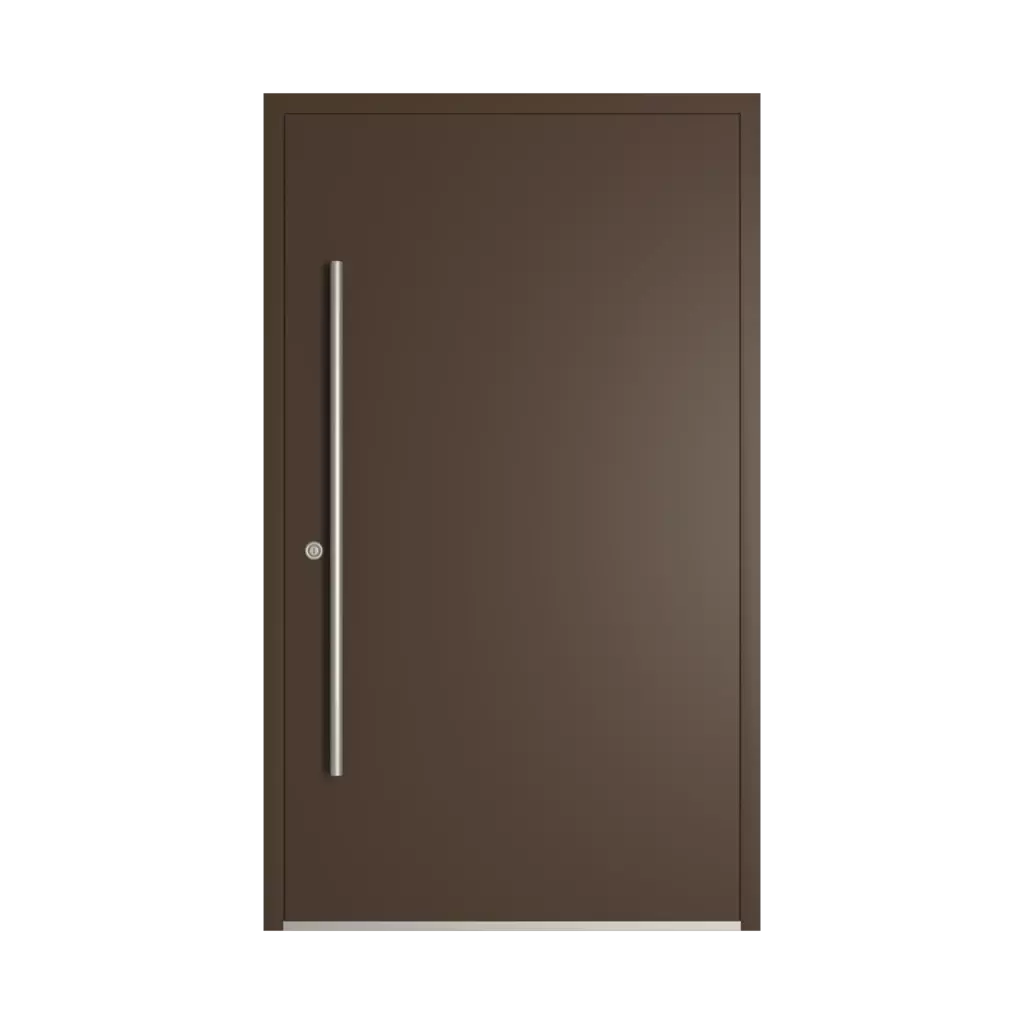 RAL 8014 Sepia brown entry-doors models dindecor 6013-pvc  