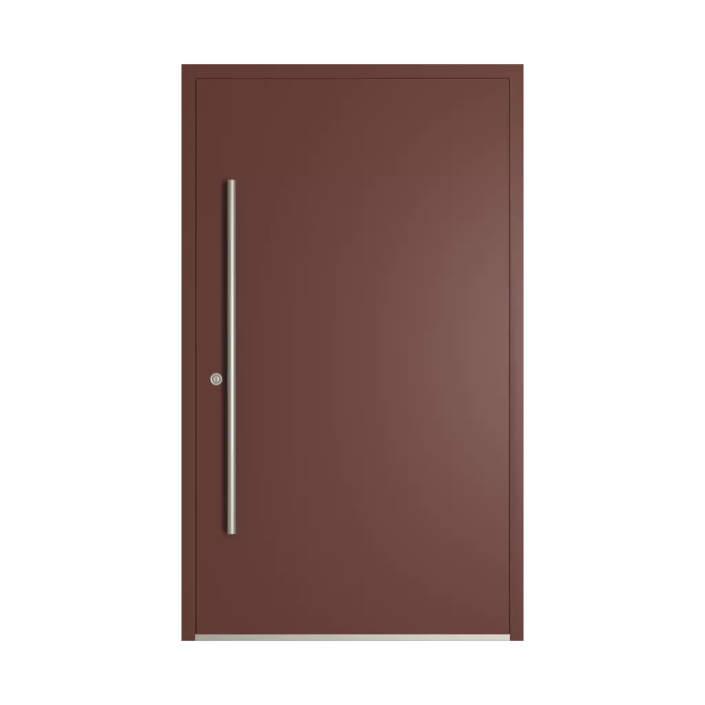 RAL 8015 Chestnut brown entry-doors models dindecor 6005-pvc-black  
