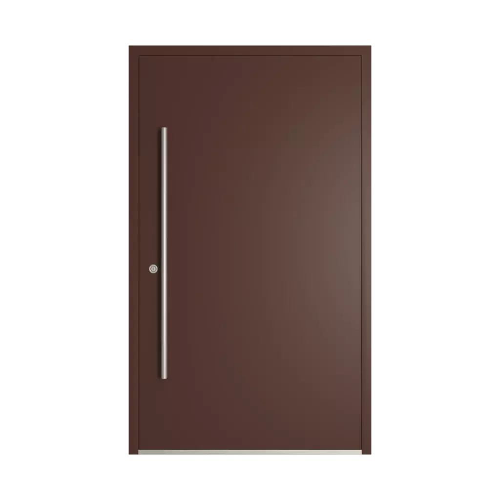 RAL 8016 Mahogany brown entry-doors models dindecor 6005-pvc-black  