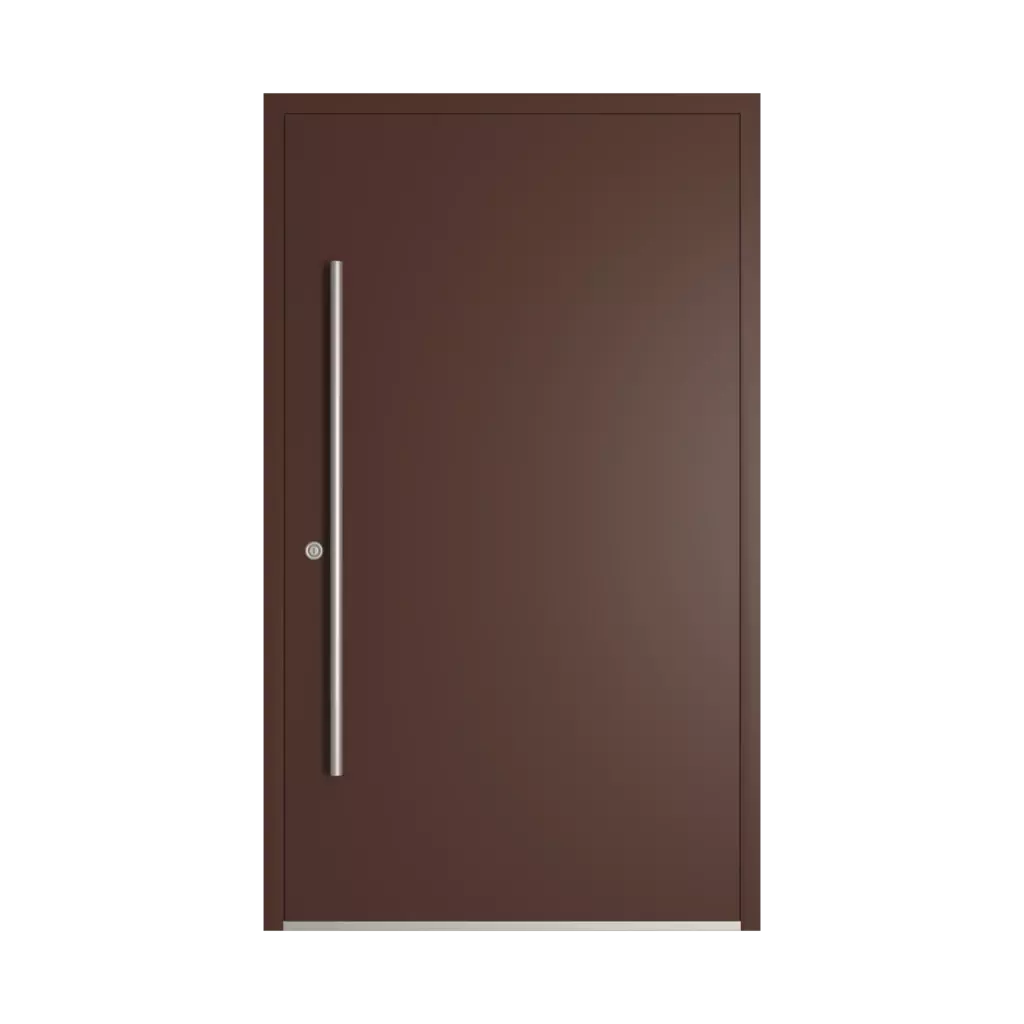 RAL 8016 Mahogany brown entry-doors models dindecor model-6123  