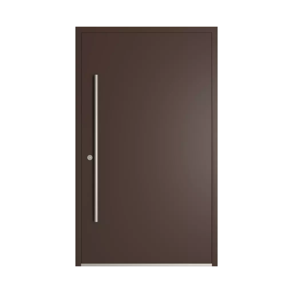 RAL 8017 Chocolate brown entry-doors models dindecor sk01-beton  