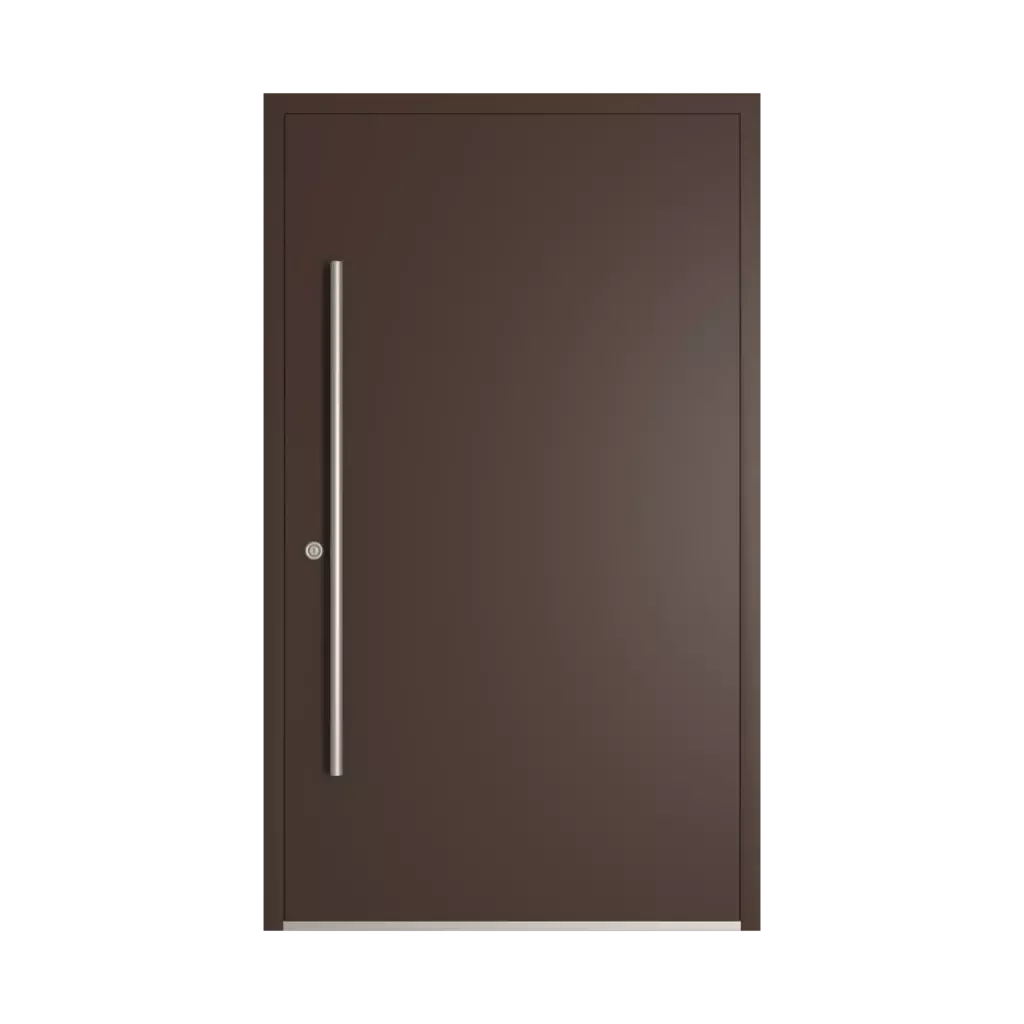 RAL 8017 Chocolate brown entry-doors models dindecor 6132-black  