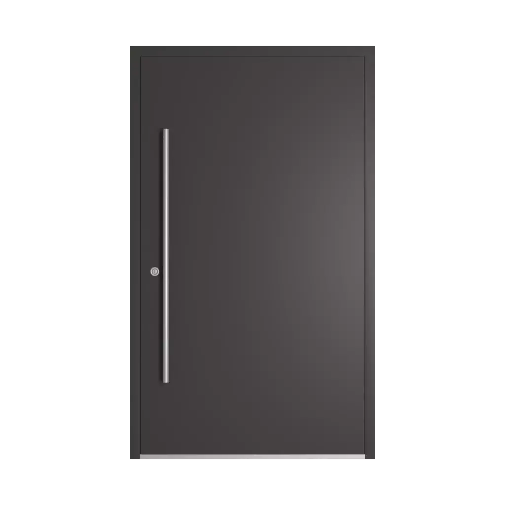 RAL 8019 Grey brown entry-doors models dindecor 6120-pwz  