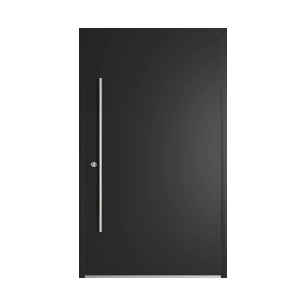 RAL 8022 Black brown entry-doors models dindecor sk01-beton  