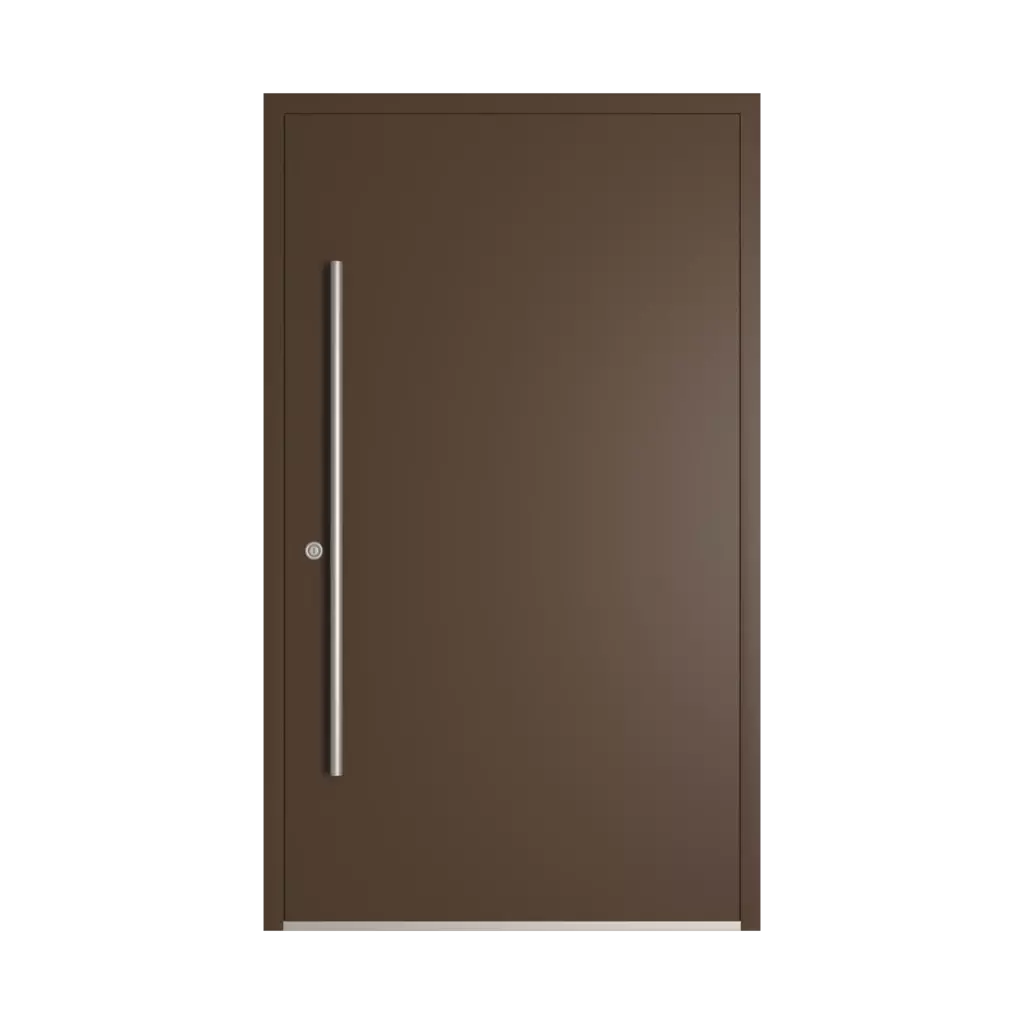RAL 8028 Terra brown entry-doors models dindecor 6033-pvc  