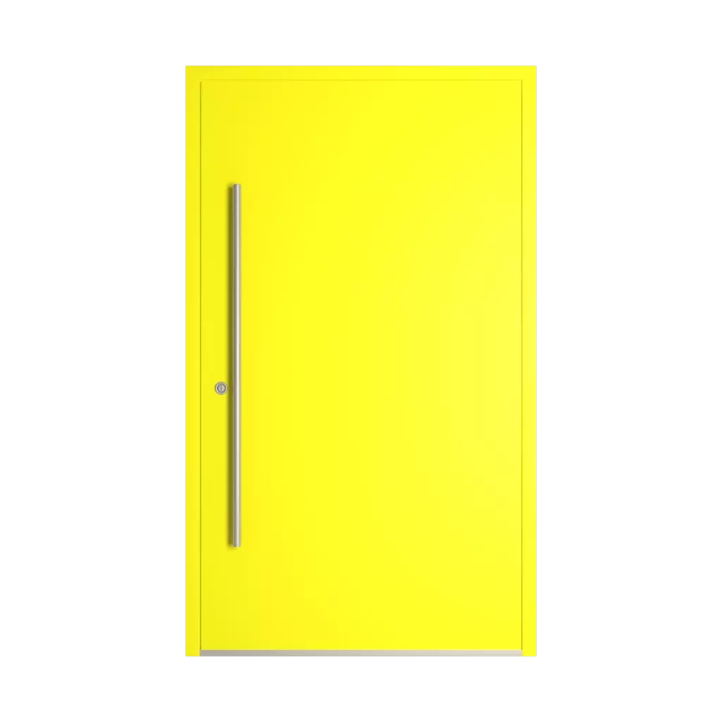 RAL 1026 Luminous yellow entry-doors models dindecor 6013-pvc  