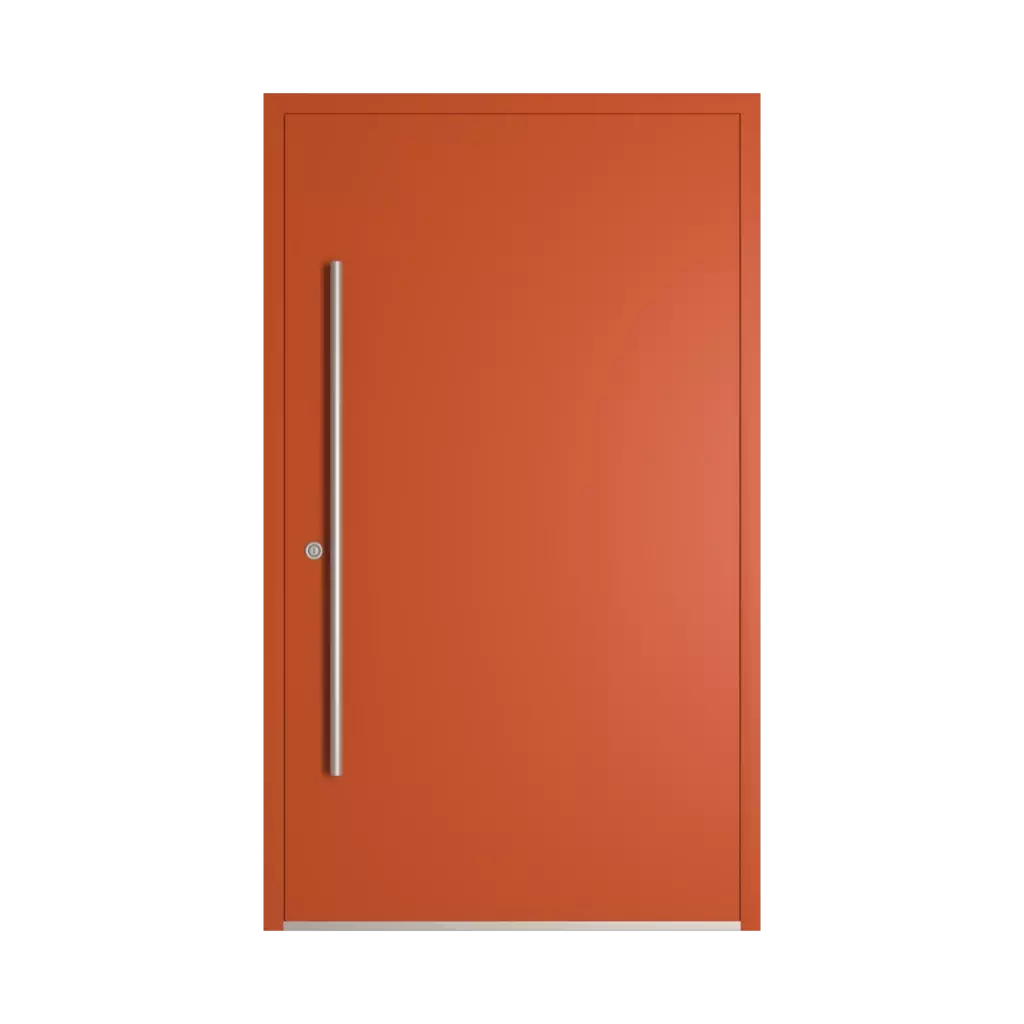 RAL 2001 Red orange entry-doors models dindecor 6013-pvc  