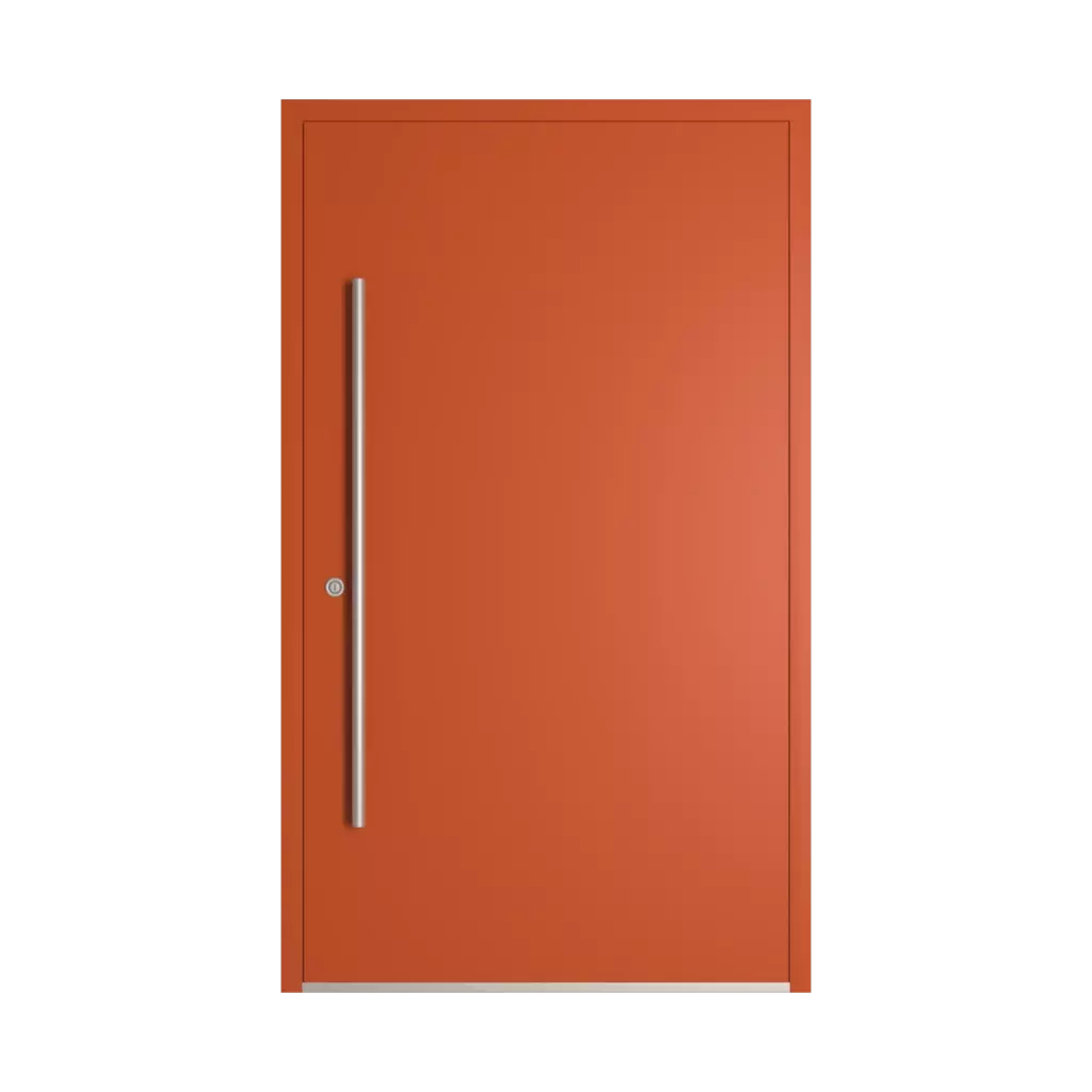 RAL 2001 Red orange entry-doors models dindecor 6005-pvc-black  