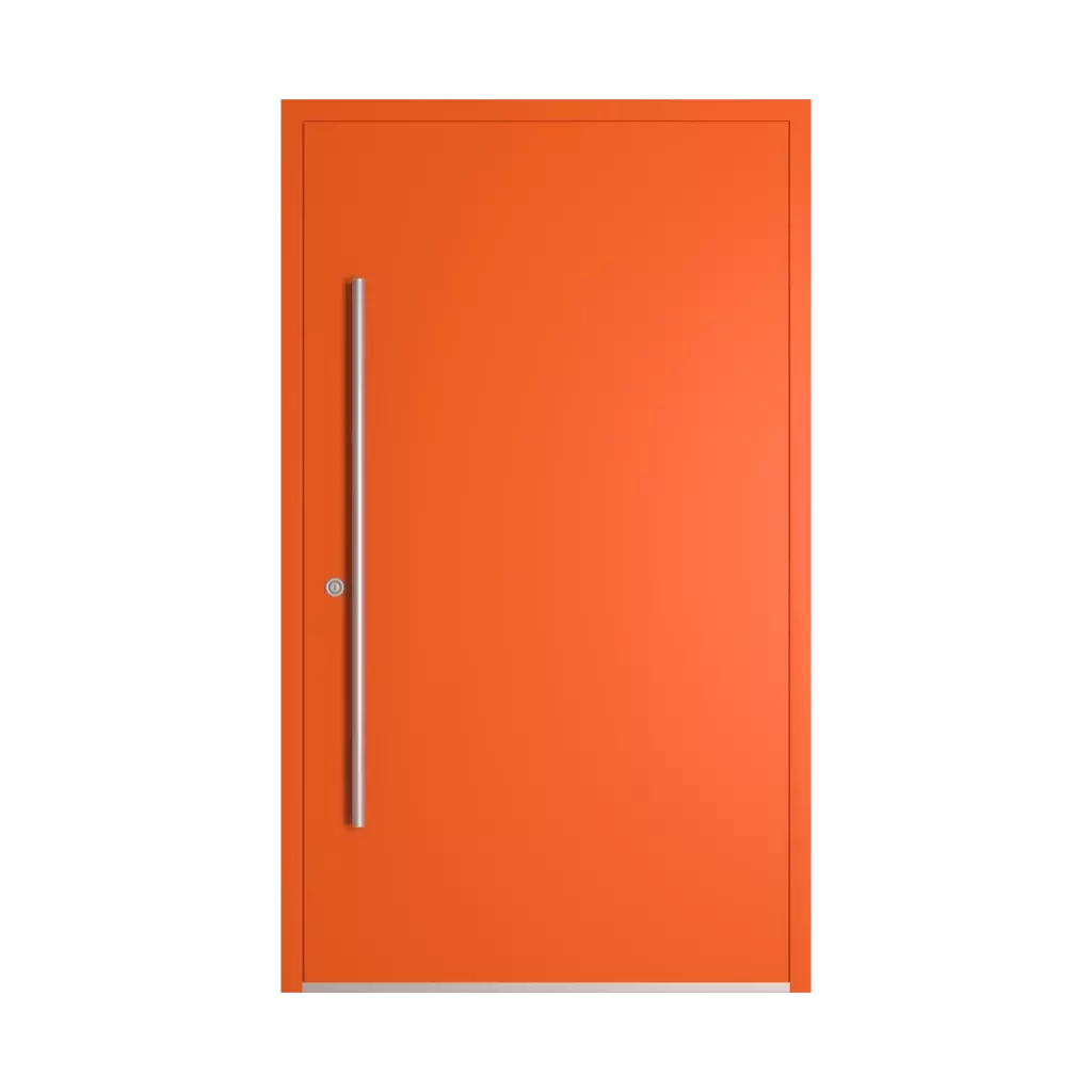 RAL 2004 Pure orange entry-doors models dindecor 6132-black  