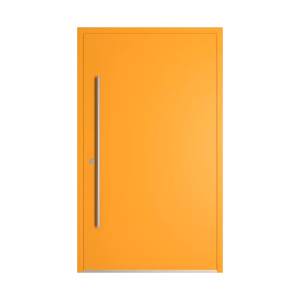 RAL 2007 Luminous bright orange entry-doors models dindecor 6132-black  