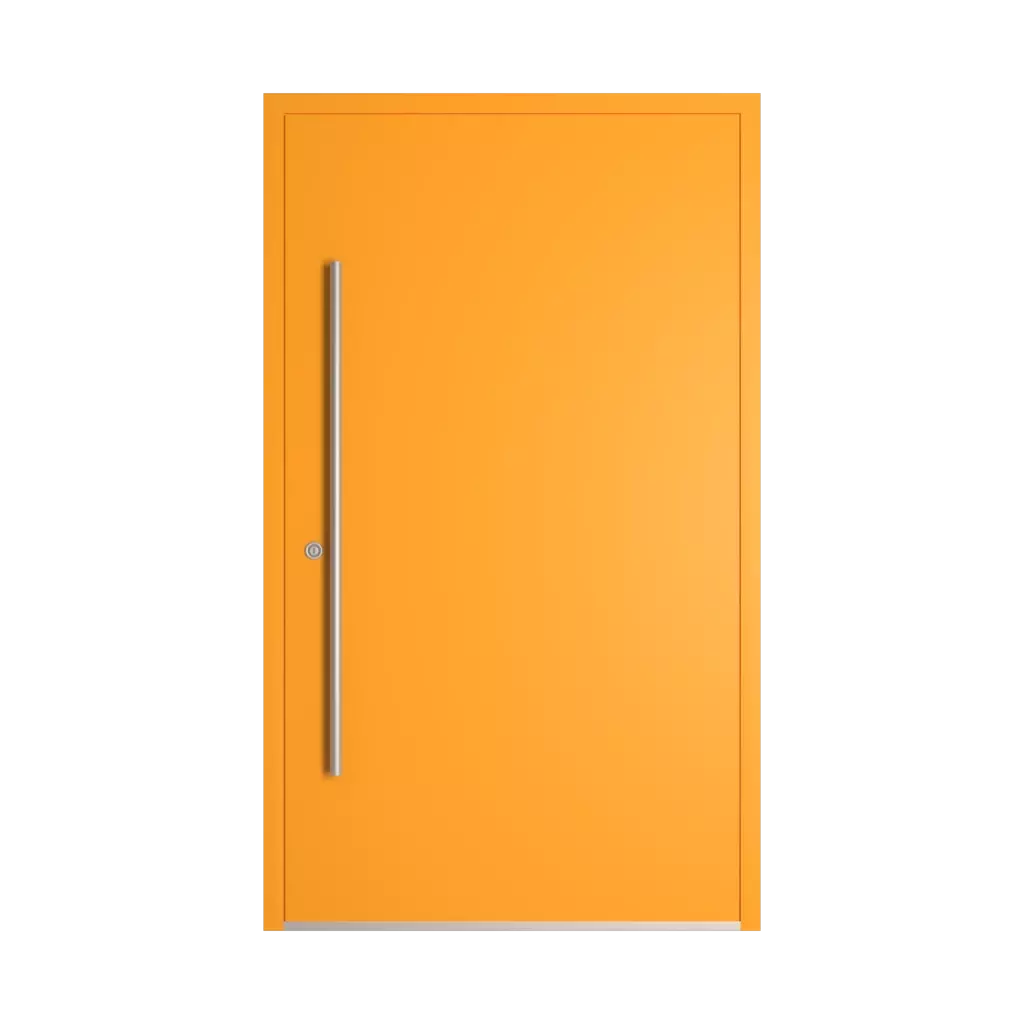 RAL 2007 Luminous bright orange entry-doors models dindecor model-6129  