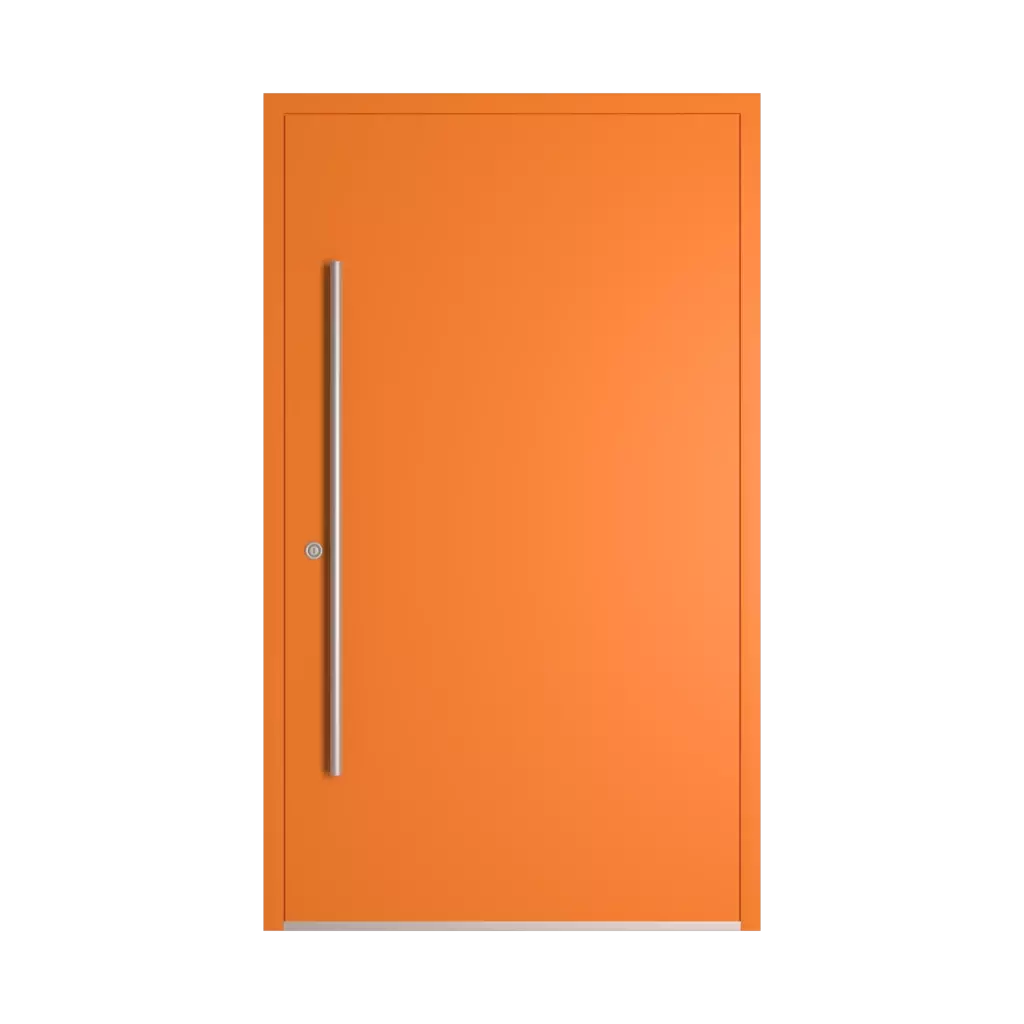 RAL 2011 Deep orange entry-doors models dindecor 6005-pvc-black  