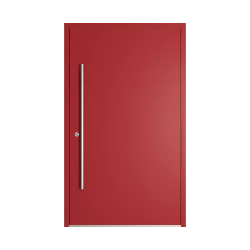 RAL 3002 Carmine red entry-doors models dindecor sk04-grey  