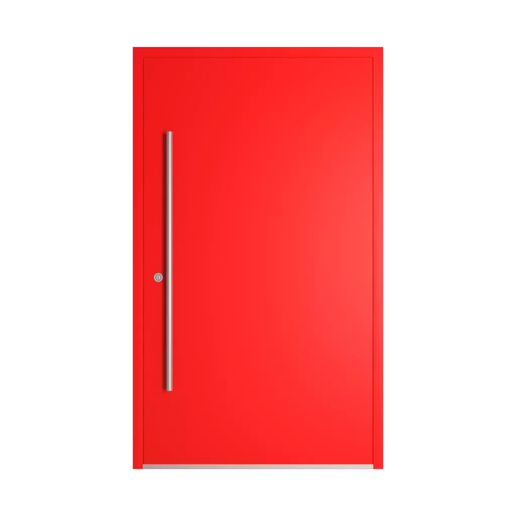RAL 3024 Luminous red entry-doors models dindecor 6013-pvc  