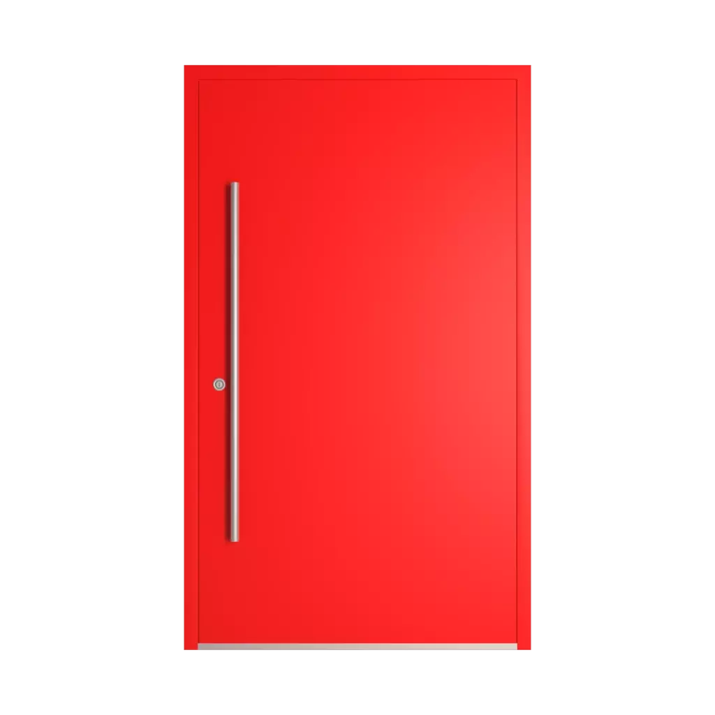 RAL 3024 Luminous red entry-doors models dindecor sk06-grey  