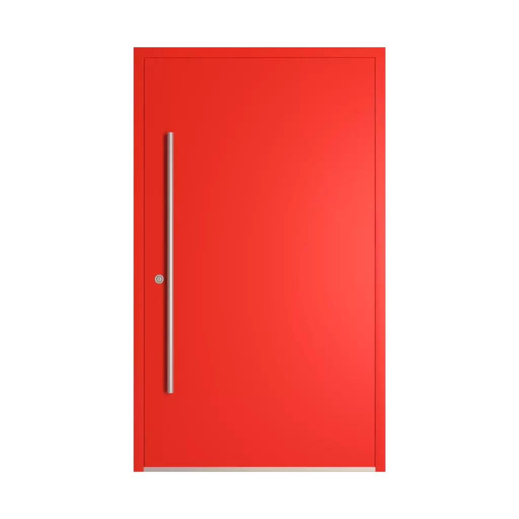 RAL 3028 Pure red entry-doors models dindecor 6005-pvc-black  